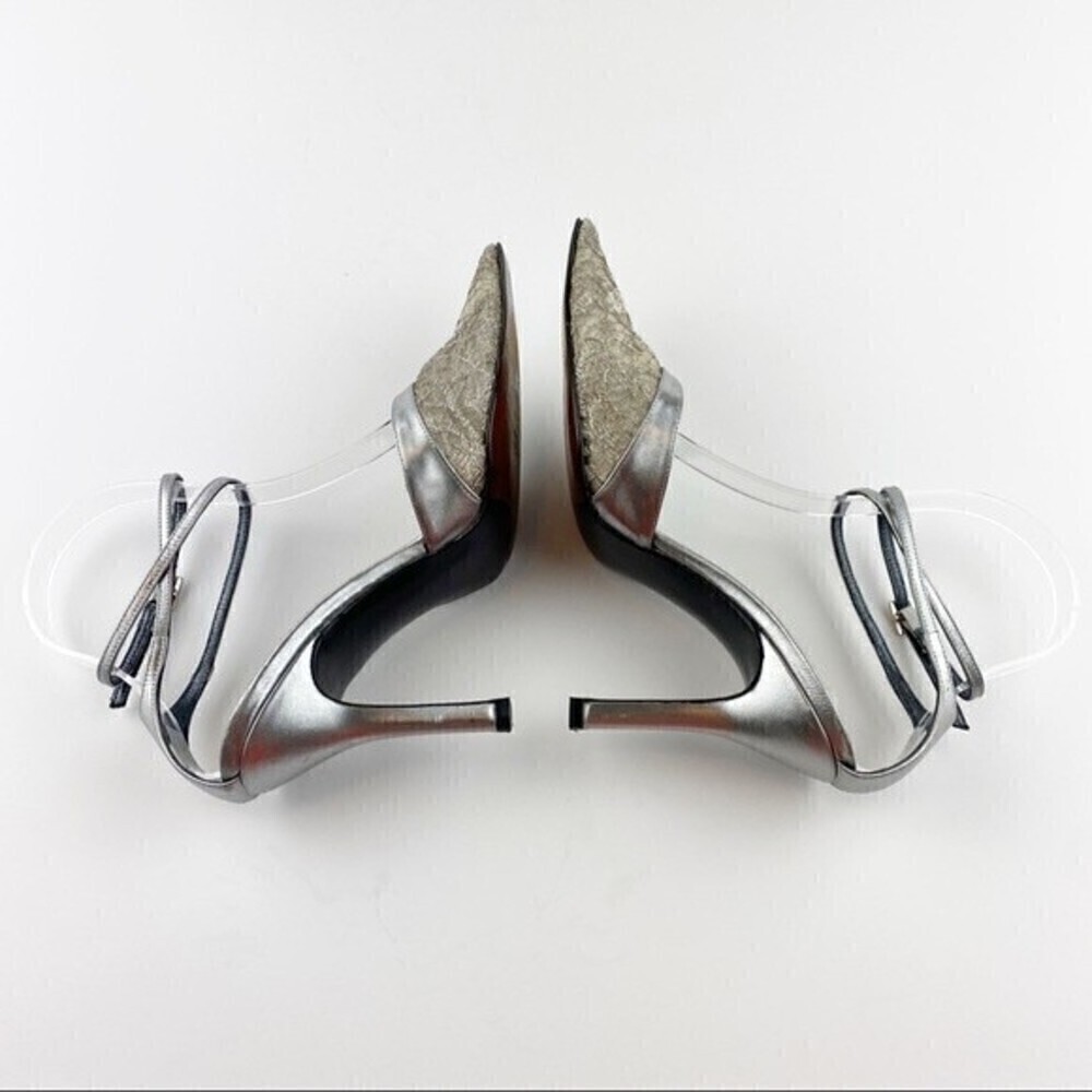 Stuart Weitzman Sliver Lace Pointed Closed Toe St… - image 6